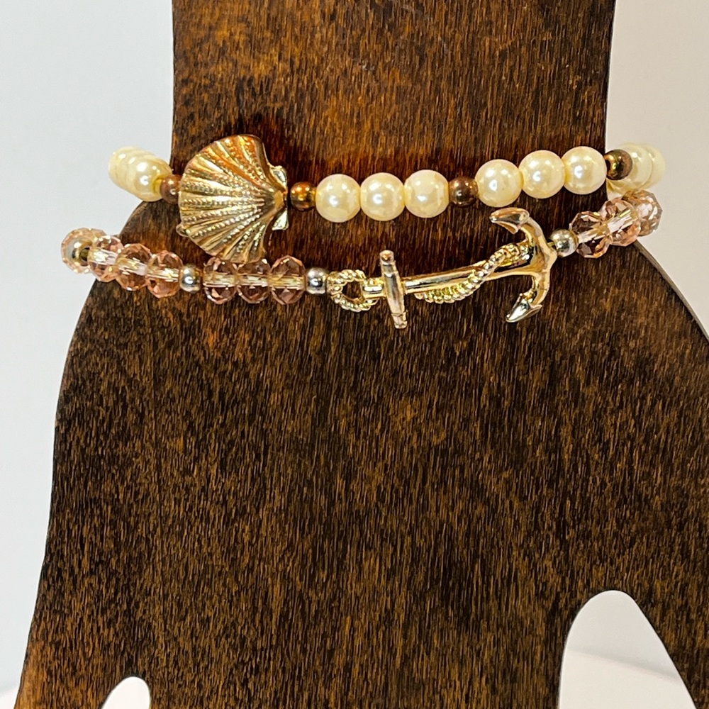 Stackable Nautical Stretch Bracelets Vintage - image 6